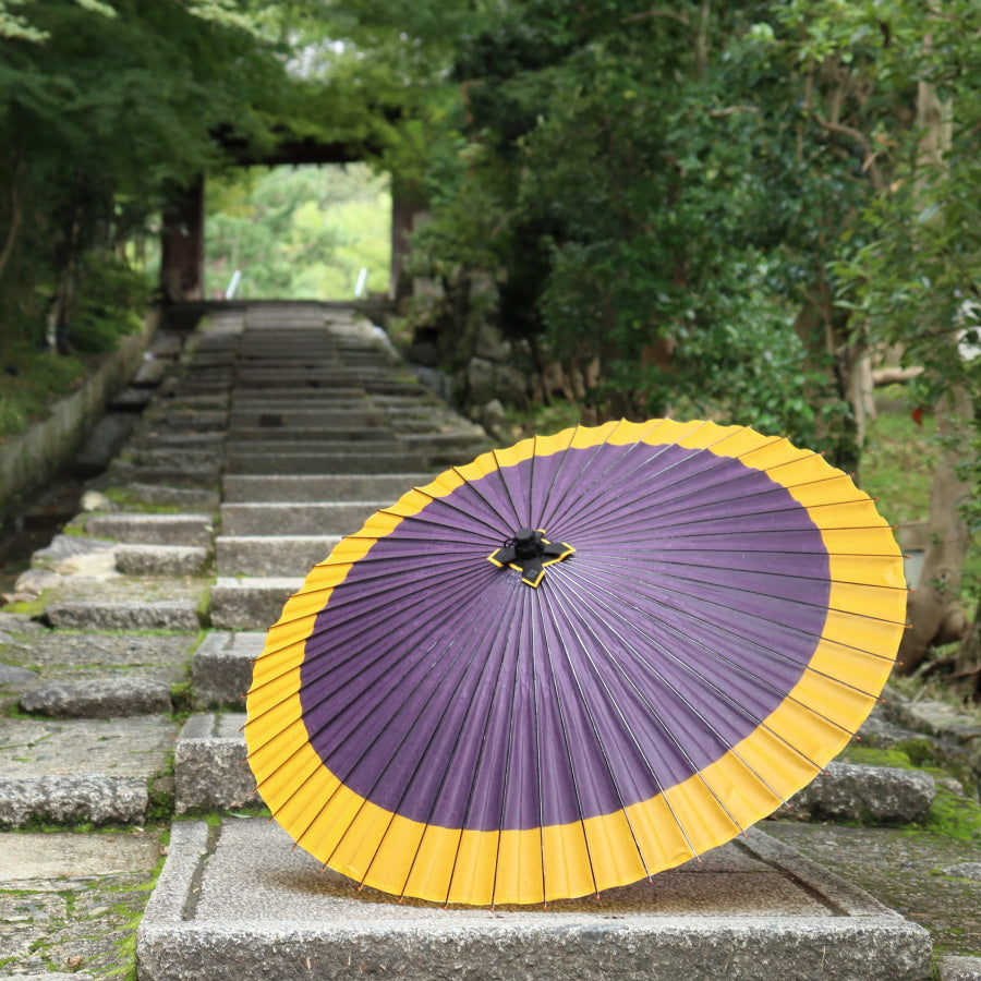 軒色変わり -花紫に黄金-