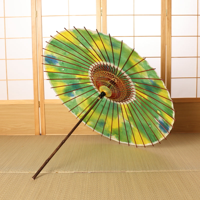 黒竹和日傘 ぼかし染め『すみれ』緑黄