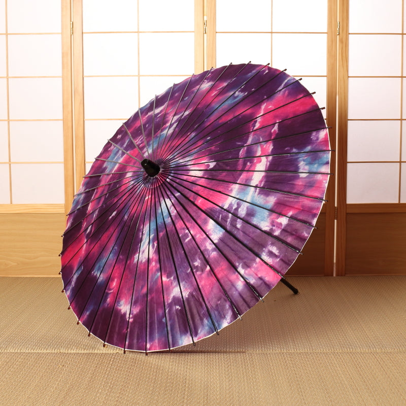黒竹和日傘 ぼかし染め『紫陽花』 赤紫