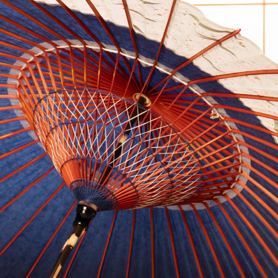 Indigo with Silhouettes of Bamboo Grass / High Quality Tsukiyakko