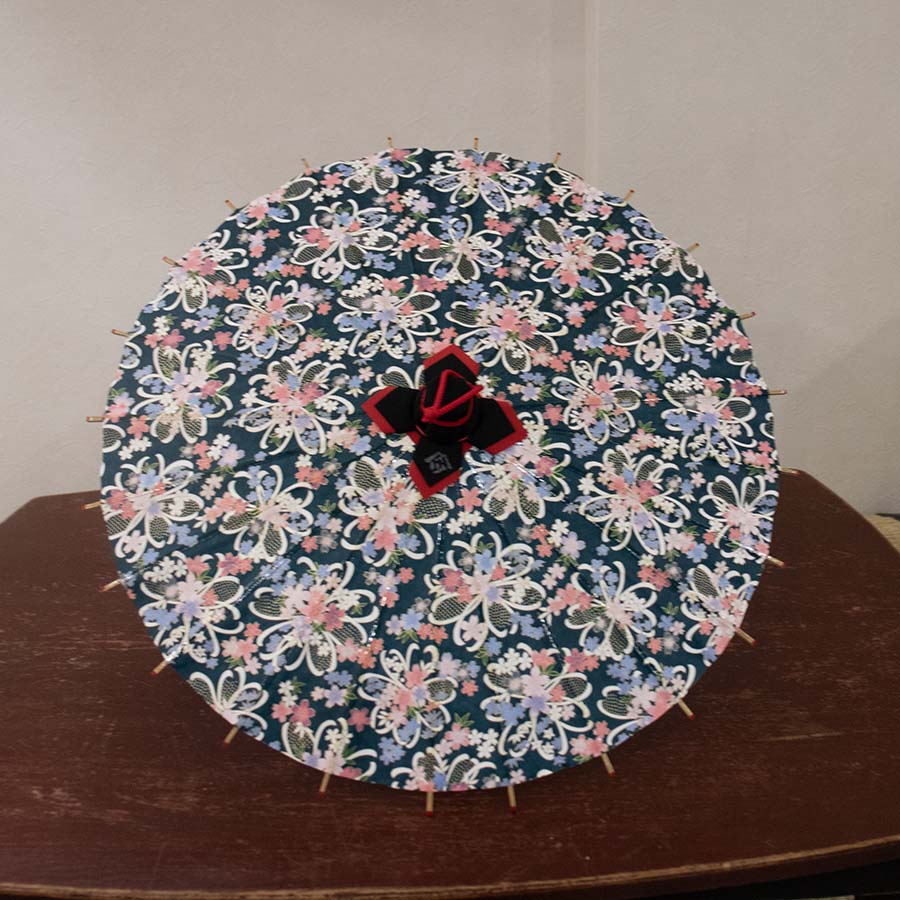 姫和傘 大寸『華かんざし 蒼』