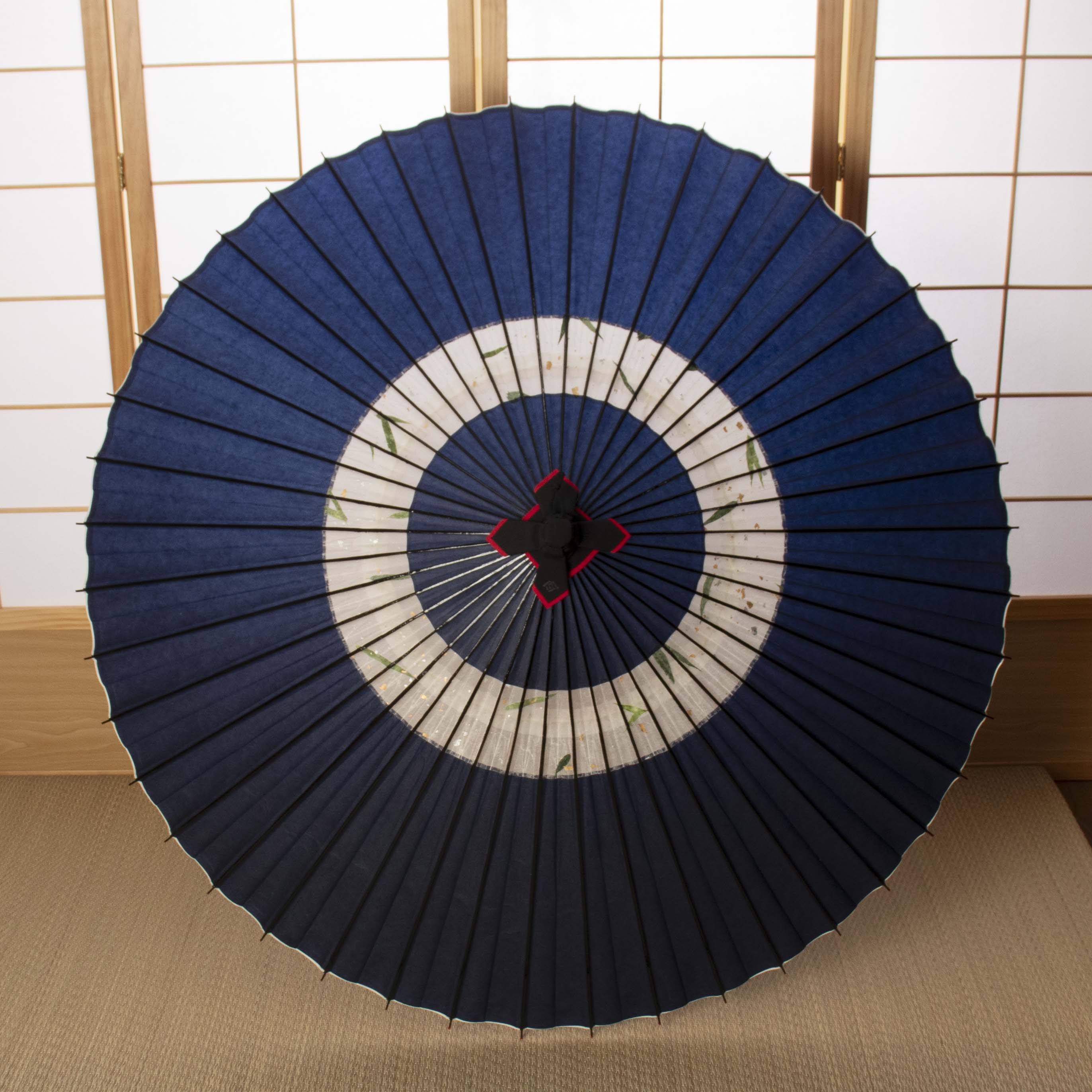 特選蛇の目柄 藍に笹