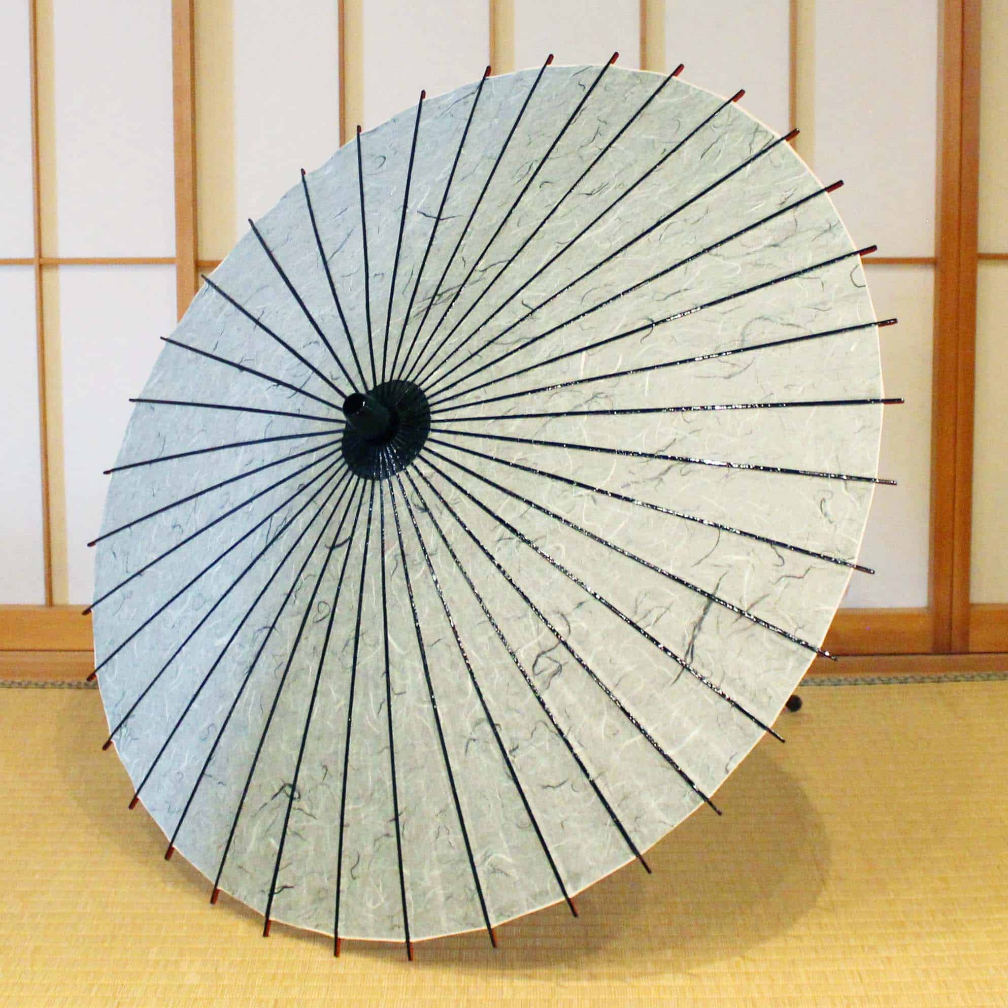 黒竹和日傘『縁』 雲竜紙 水あさぎ