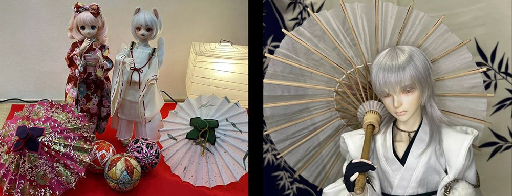 和傘を選ぶ（姫和傘）