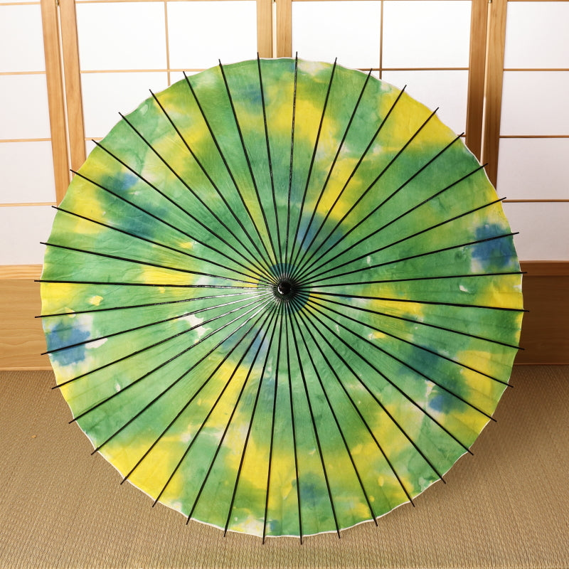 黒竹和日傘  ぼかし染め『すみれ』緑黄