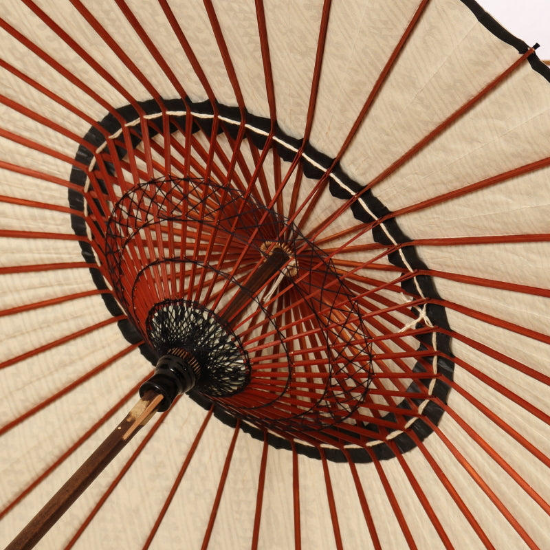Black bamboo Japanese parasol pattern dyed “arrow feathers”