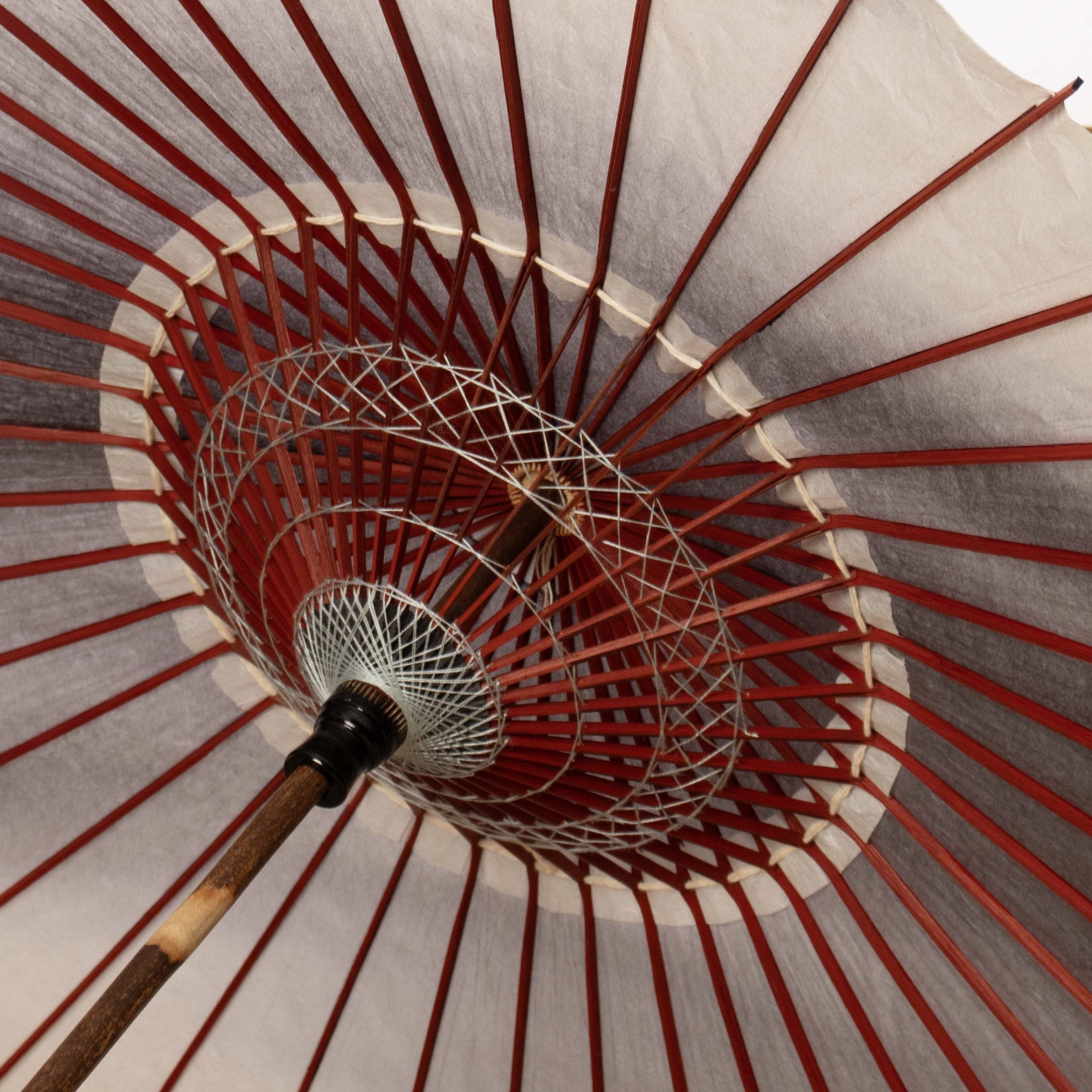 Rainbow-Colored Dyeing (Gray) / Japanese Black Bamboo Parasol