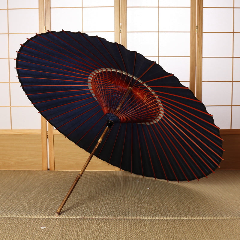 Tsujikura Special Plain Black Bamboo, Shunkei-nuri Finish, Koai (Dark Indigo)