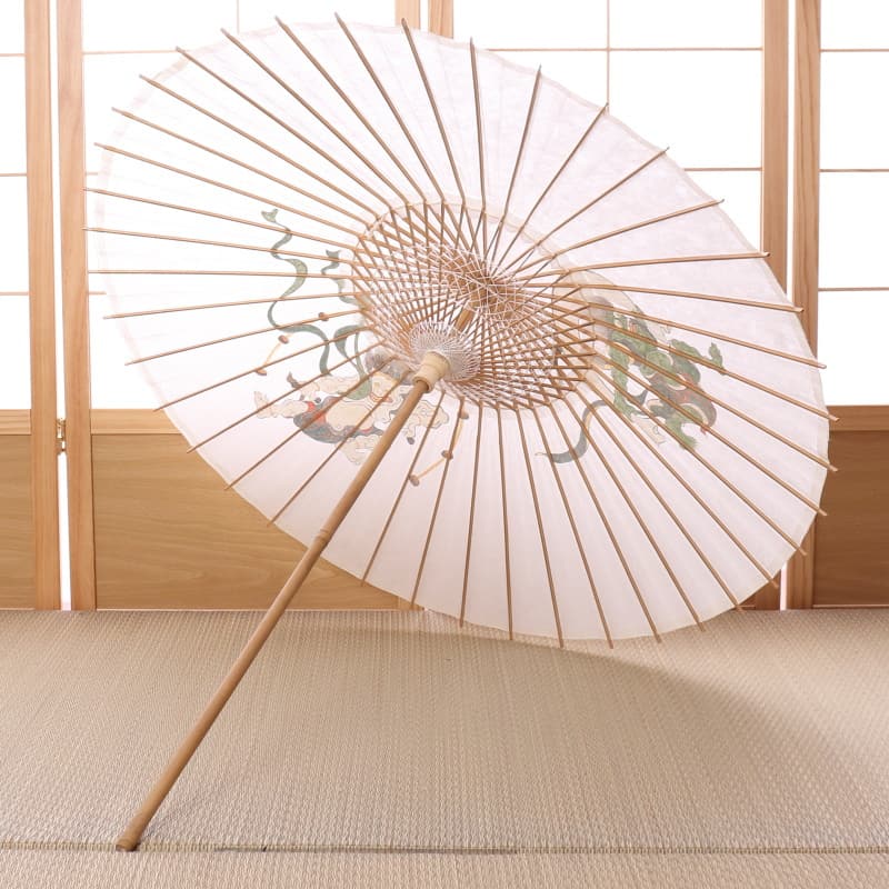 Hand-painted Kyoto Yuzen Japanese parasol "Wind God and Thunder God"