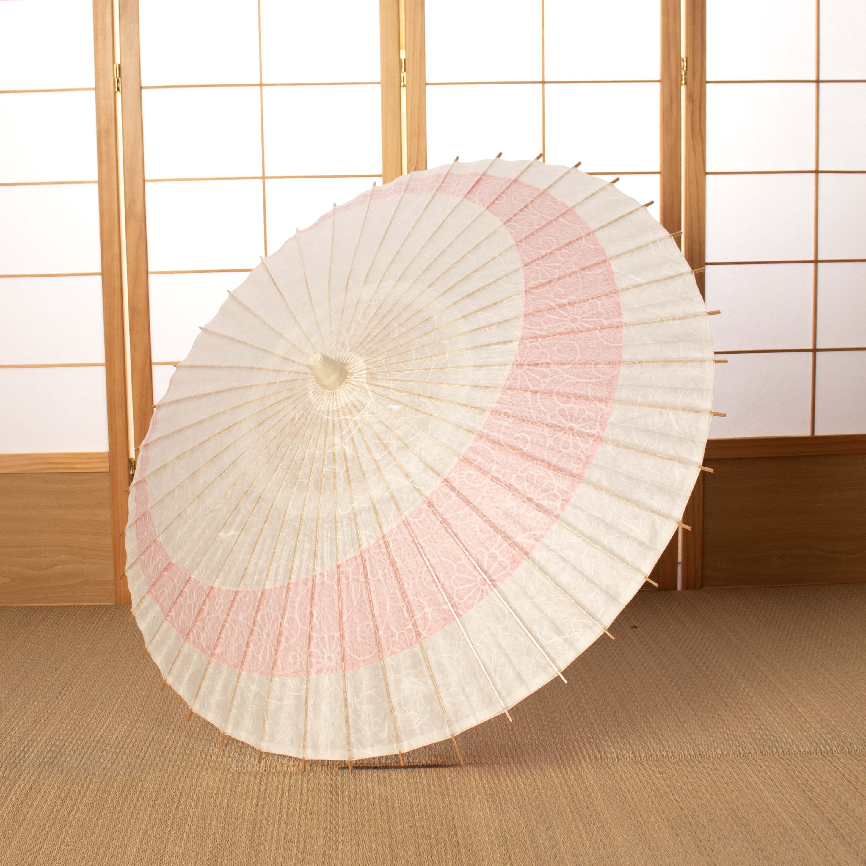 落水重ね  『三日月奴』 菊唐草 桜紗