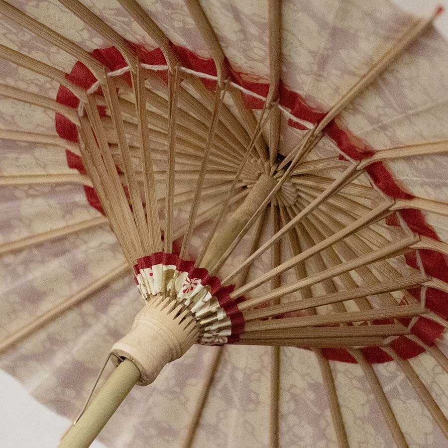 姫和傘  大寸『梅の花 赤』
