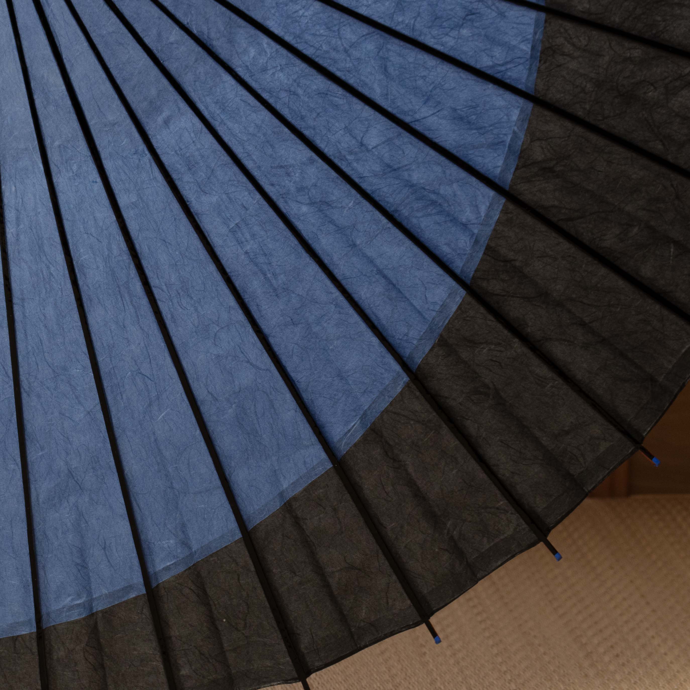 Blue Moon / High-quality Tsukiyakko / Japanese Black Bamboo Parasol