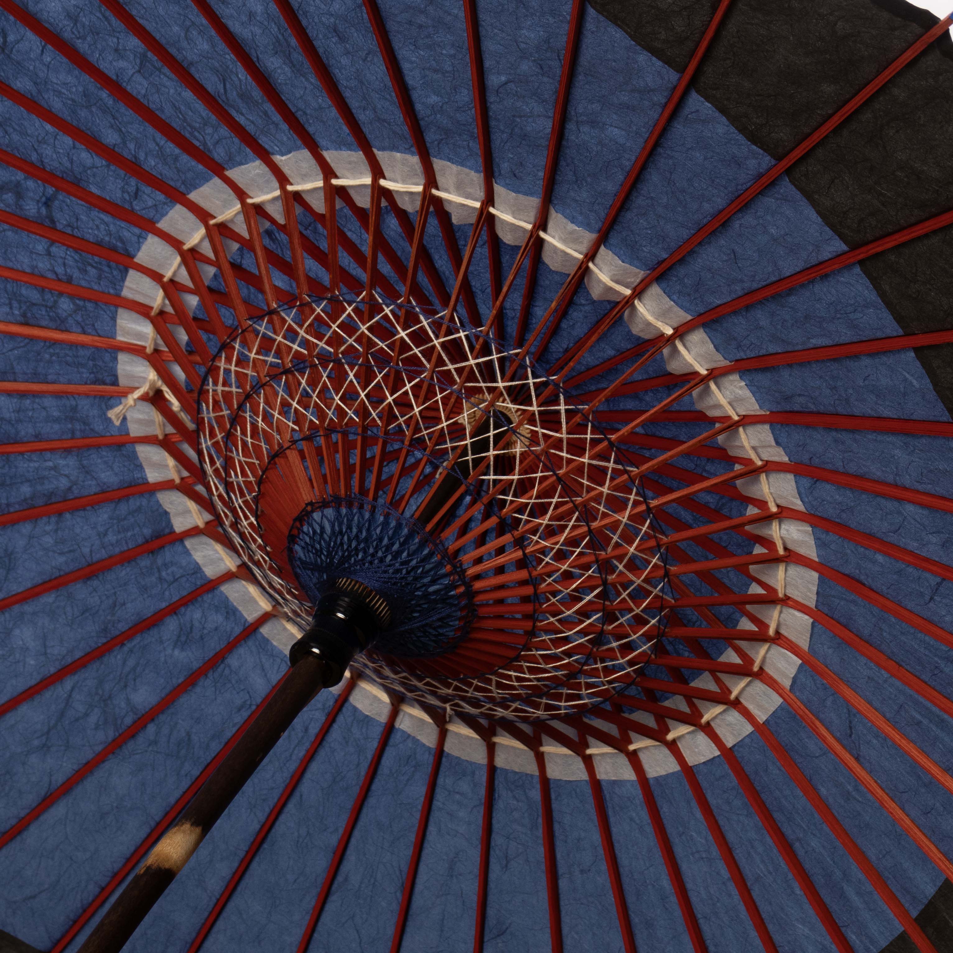 Blue Moon / High-quality Tsukiyakko / Japanese Black Bamboo Parasol